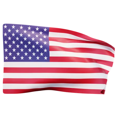 Bandera de estados unidos  3D Icon