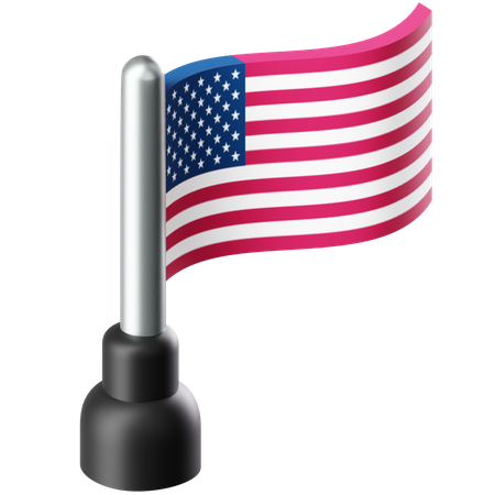 Bandera de estados unidos  3D Icon