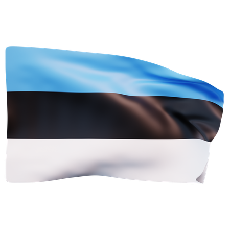 Bandera de estonia  3D Icon