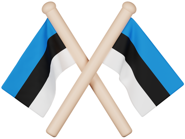 Bandera de estonia  3D Icon