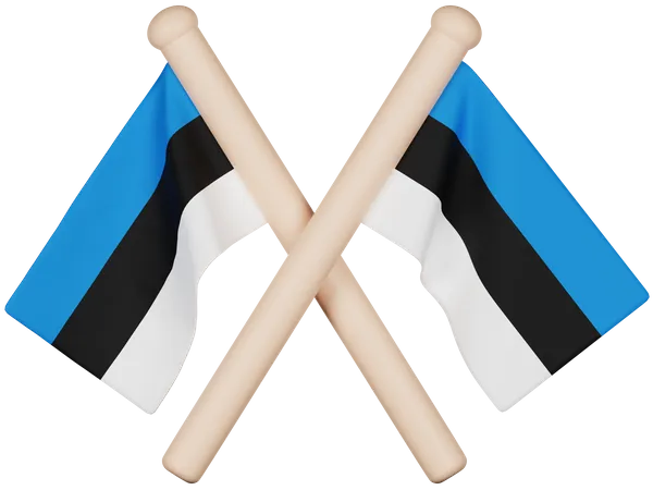 Bandera de estonia  3D Icon