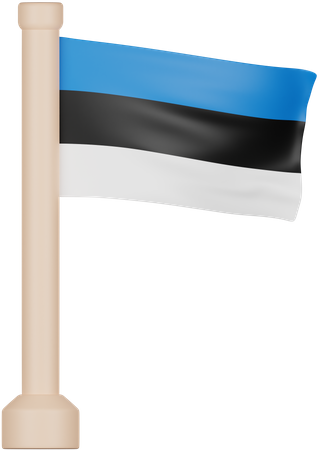 Bandera de estonia  3D Icon