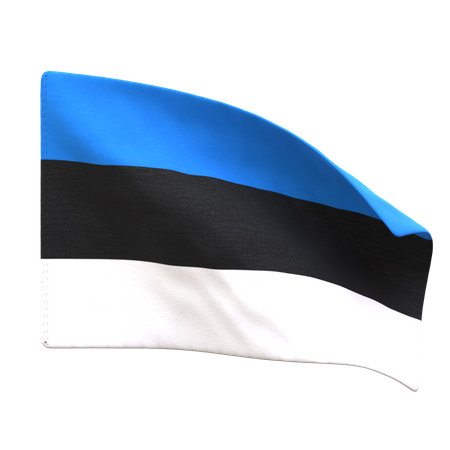 Bandera de estonia  3D Icon