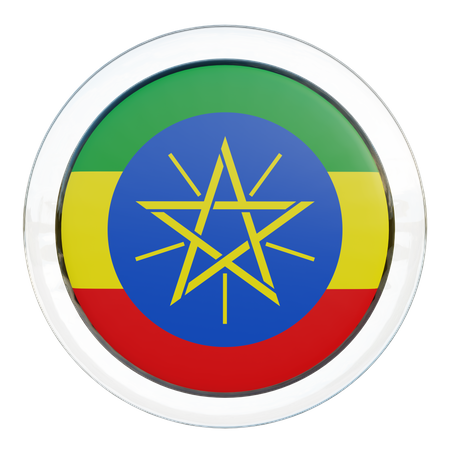Vidrio de bandera de Etiopía  3D Flag