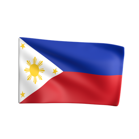 Bandera de filipinas  3D Icon