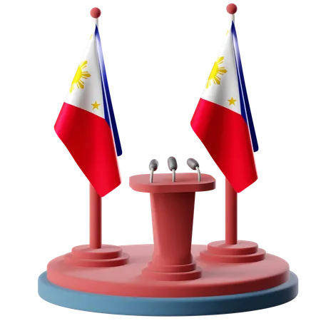 Bandera de filipinas  3D Icon