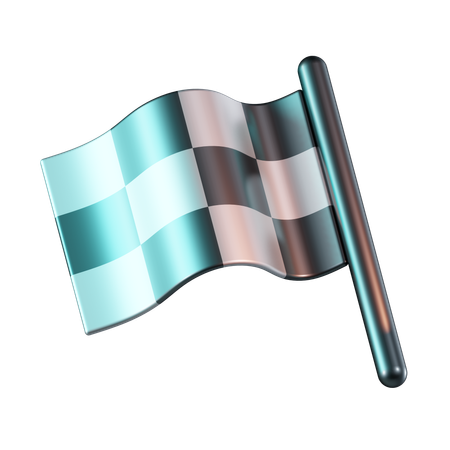 Bandera de finalización  3D Icon