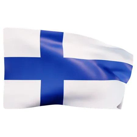 Bandera de finlandia  3D Icon