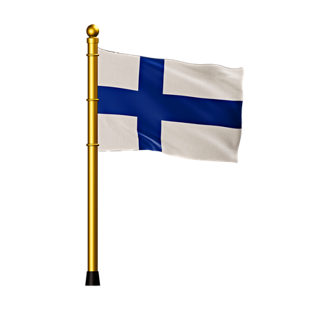 Bandera de finlandia  3D Icon