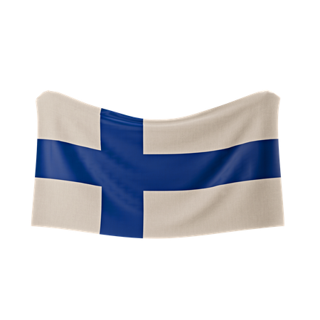 Bandera de finlandia  3D Icon