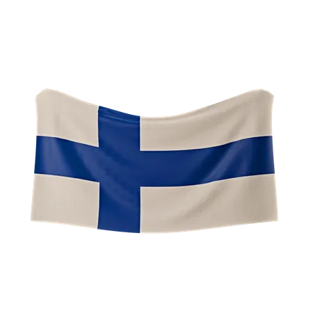 Bandera de finlandia  3D Icon