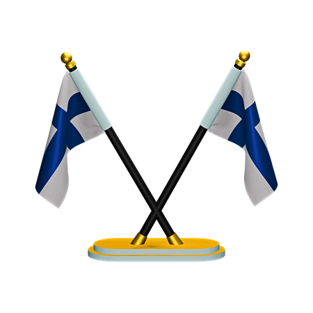 Bandera de finlandia  3D Icon