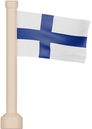 Bandera de finlandia  3D Icon