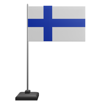 Bandera de finlandia  3D Icon