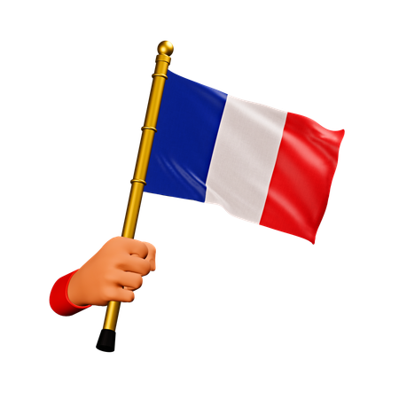 Bandera de Francia  3D Icon