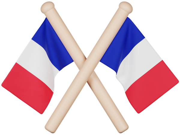 Bandera de Francia  3D Icon