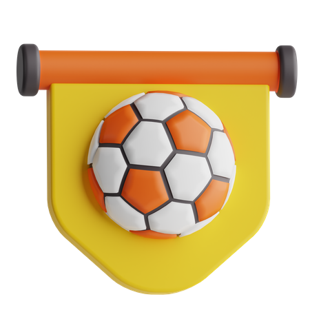 Bandera de futbol  3D Icon