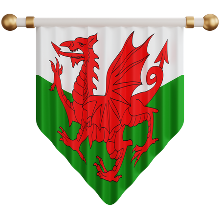 Bandera de gales  3D Icon