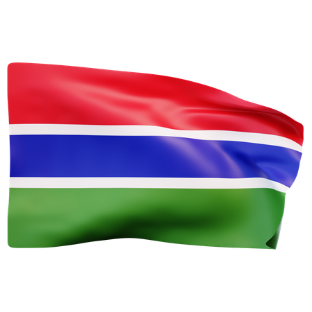 Bandera de gambia  3D Icon