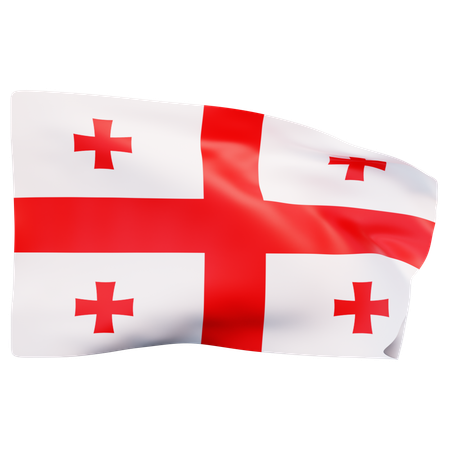 Bandera de georgia  3D Icon