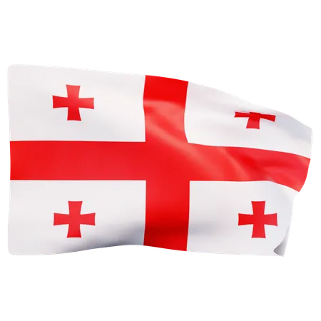 Bandera de georgia  3D Icon