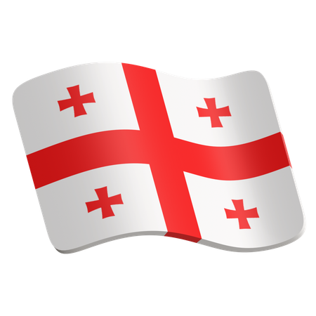 Bandera de georgia  3D Icon