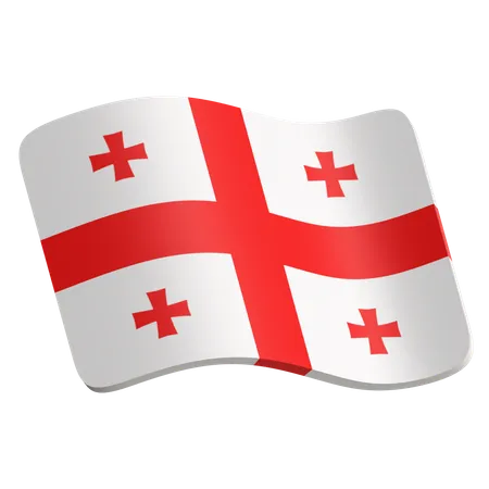 Bandera de georgia  3D Icon