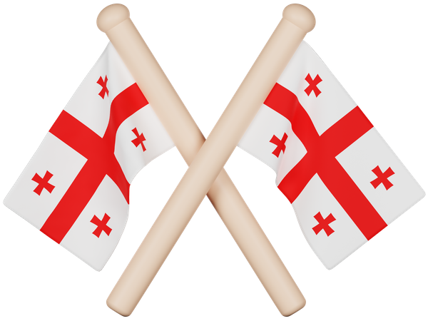 Bandera de georgia  3D Icon