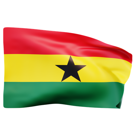 Bandera de ghana  3D Icon