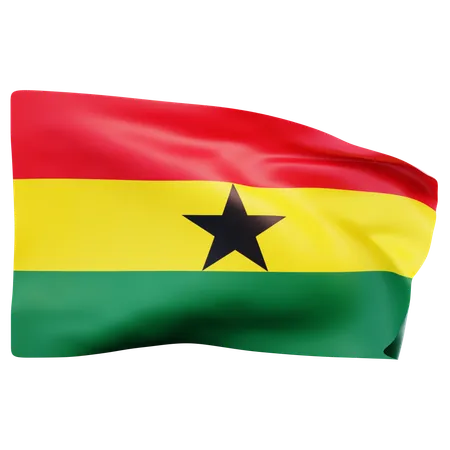 Bandera de ghana  3D Icon