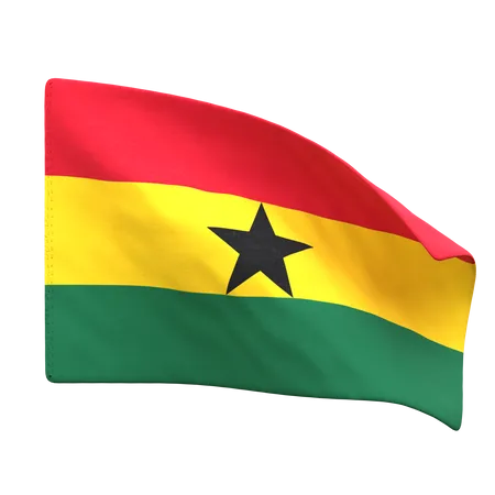 Bandera de ghana  3D Icon