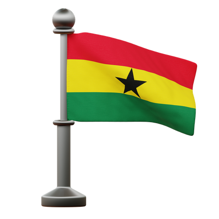 Bandera de ghana  3D Icon