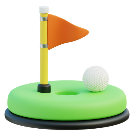 Bandera de golf  3D Icon