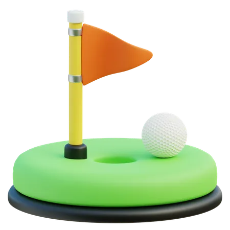 Bandera de golf  3D Icon