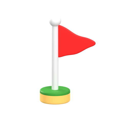 Bandera de golf  3D Icon