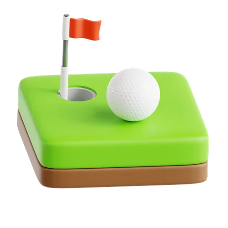Asta de bandera de golf  3D Icon