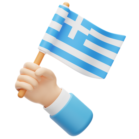 Bandera de grecia  3D Icon