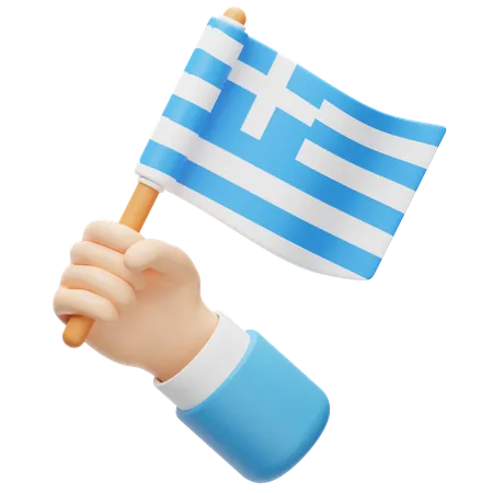 Bandera de grecia  3D Icon