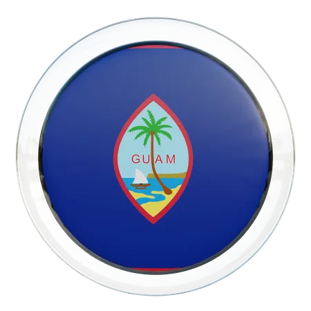 Vidrio de bandera de Guam  3D Flag