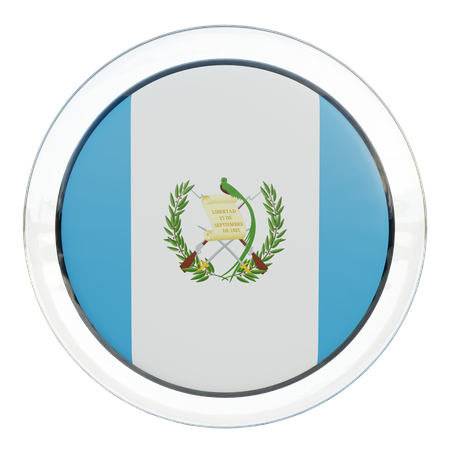 Vidrio Bandera de Guatemala  3D Flag