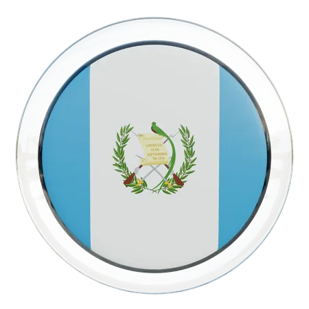 Vidrio Bandera de Guatemala  3D Flag