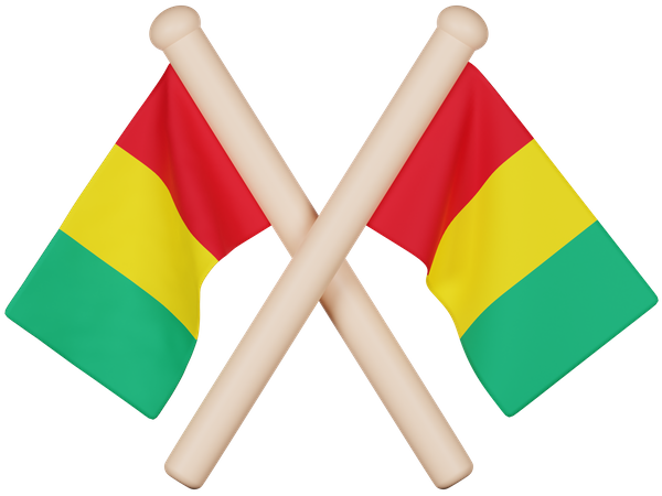 Bandera de guinea  3D Icon