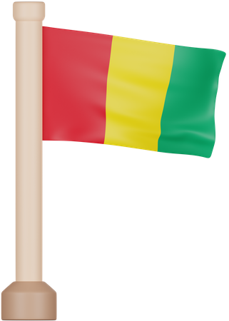 Bandera de guinea  3D Icon