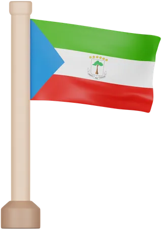 Bandera de guinea ecuatorial  3D Icon