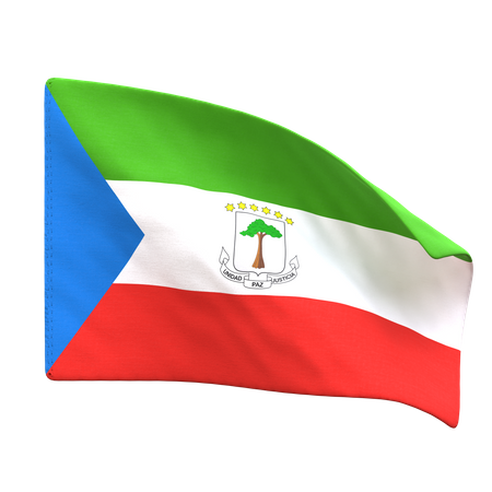 Bandera de guinea ecuatorial  3D Icon