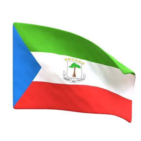 Bandera de guinea ecuatorial  3D Icon