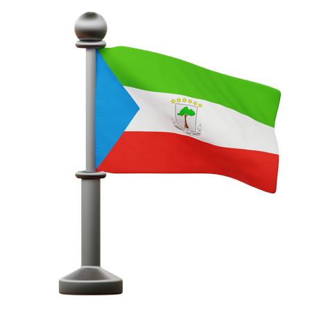 Bandera de guinea ecuatorial  3D Icon