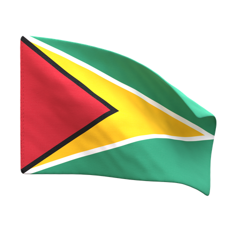 Bandera de guayana  3D Icon