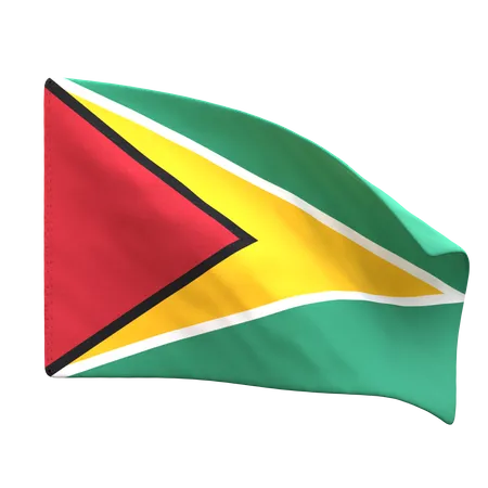 Bandera de guayana  3D Icon
