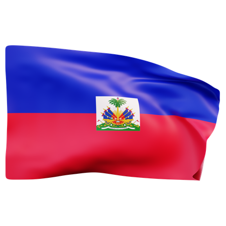 Bandera de haití  3D Icon